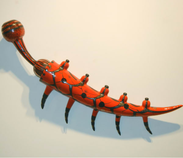 Nicolás Leiva The Flower in the Paradise Garden, 2010 Majolica with colored glaze and platinum 36 x 8 x 10" 91.4 x 20.3 x 25.4 cm