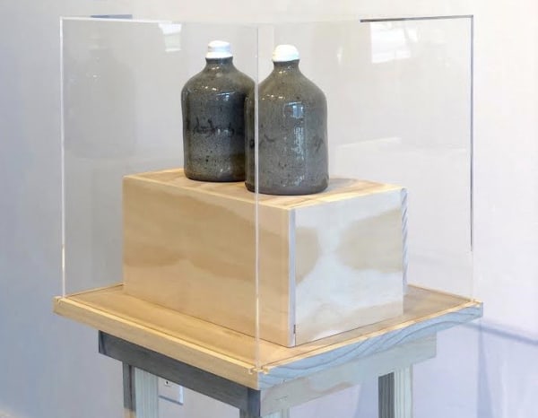 Nate Cassie Don’t Look Back, You Can Never Look Back - A Portrait of the Artist’s Mother and Father, 2020 Glazed stoneware with oxide text 13.8 x 14 x 14" 34.9 x 35.5 x 35.5 cm