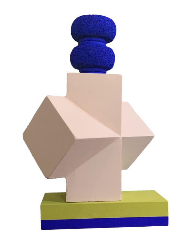 Jesse Amado Untitled Blue Sponge Sculpture, 2020 Le Corbusier acrylic on plaster, sponges 14 x 8 x 8 in 35.5 x 20 x 20 cm