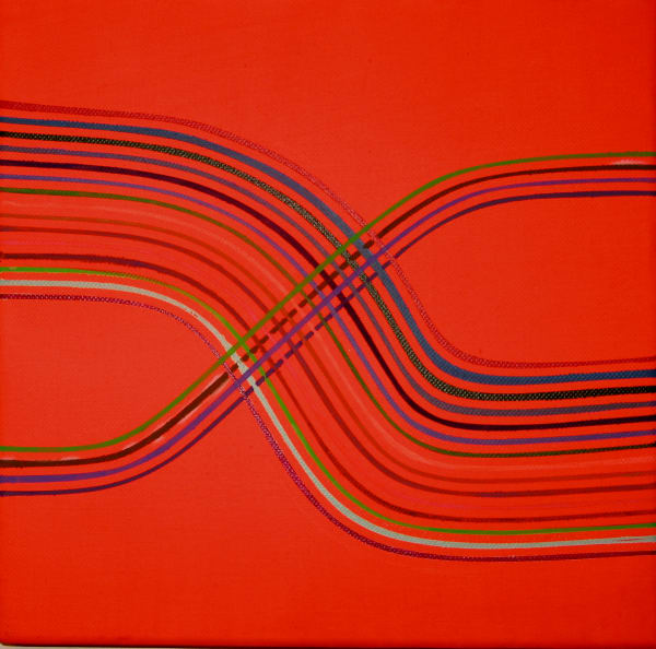 Cecilia Biagini El Instante Crucial, 2008 Flashe vinyl paint on canvas 10 x 10 in 25.4 x 25.4 cm