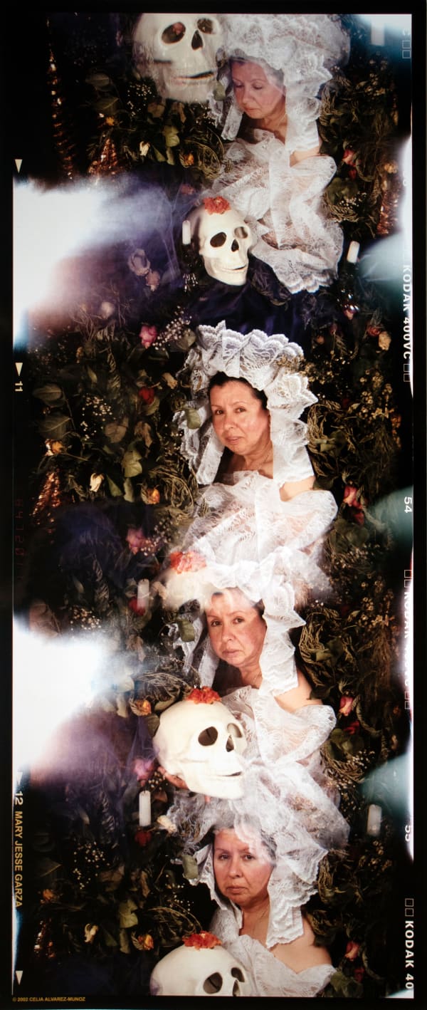 Celia Álvarez Muñoz Mary Jesse Garza, Semejantes Personajes/Significant Personages Series, 2002 Digital Holgas 33 x 14 in 83.8 x 35.6 cm Edition of 5