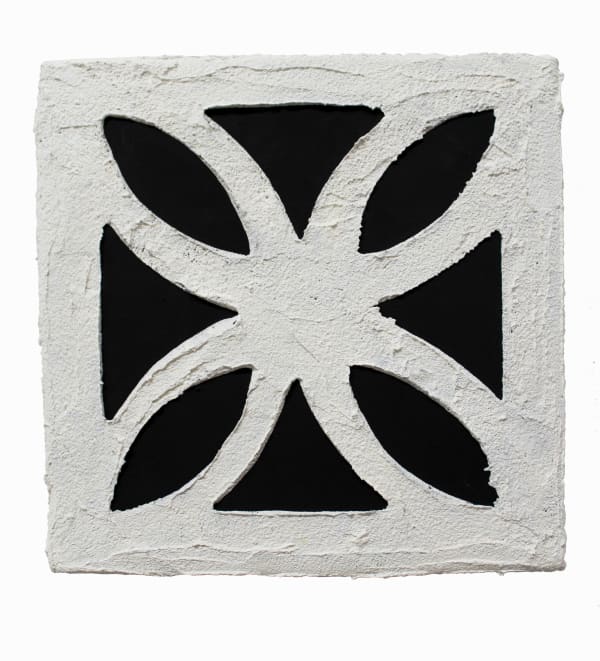 Nora Maité Nieves Concreto #1, 2018 Acrylic, flashe, coarse pumice modeling, and fiber paste on wood panel. 12 1/4 x 12 1/4 x 1 3/4 in 31.1 x 31.1 x 4.4 cm