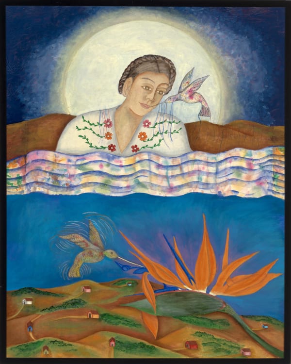 Irma Guerrero Viento y Agua (Wind and Water), 2004 Oil and mixed media on canvas 35.5 x 27.5 in 90.2 x 69.8 cm