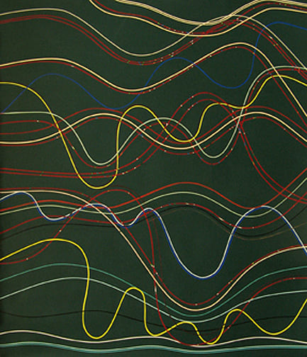 Cecilia Biagini Transmisión Circular, 2007 Flashe on canvas 54 x 46" 137.2 x 116.8 cm