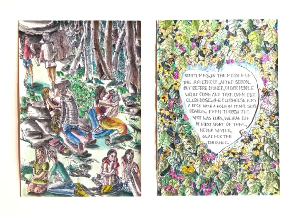 Katie Pell Tree Book: Fort Diptych, 2010 Watercolor and ink on paper 27 x 37" 68.6 x 94 cm