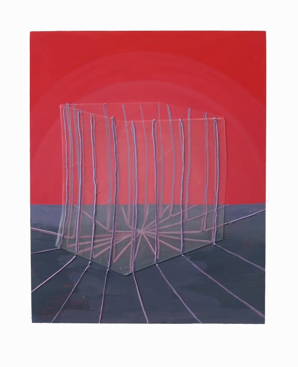 Ricardo Cabret Tu data esta segura, 2021 Polymers and acrylic on panel 20 x 16 in 50.8 x 40.6 cm