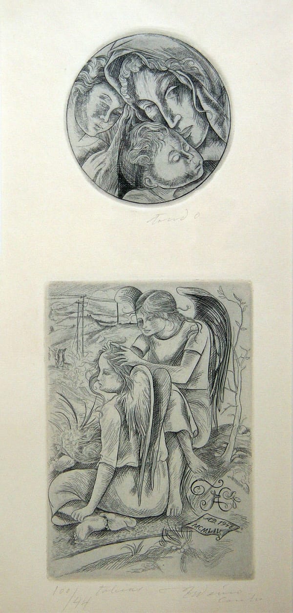 Federico Cantú Tondo, 1948 Drypoint etching 15 x 7.5 in 38.1 x 19.1 cm 44/100