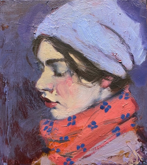 Malcolm Liepke, Blue Stocking Hat, 2023