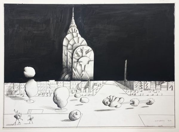 Saul Steinberg - Chrysler Building, 1970