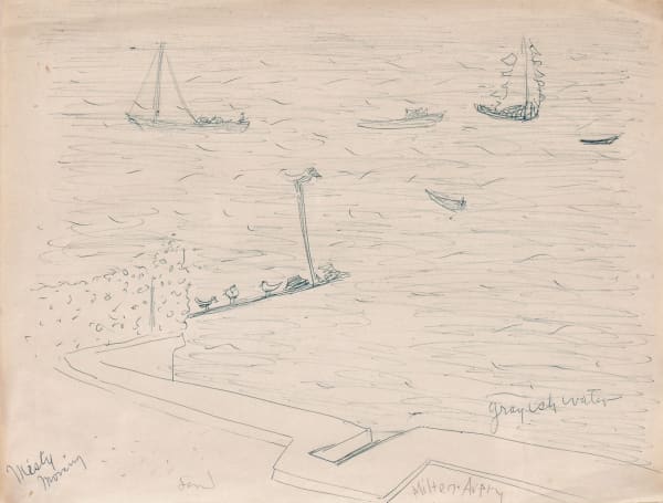 Milton Avery - Misty Morning Study of Provincetown, ca. 1957-1960