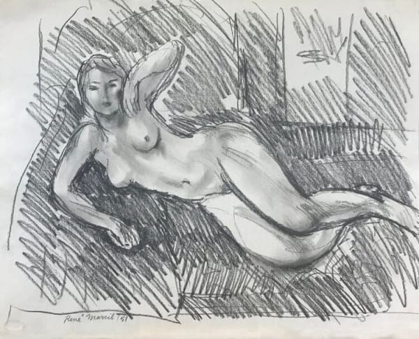 René Marcil, Reclining Nude, 1951