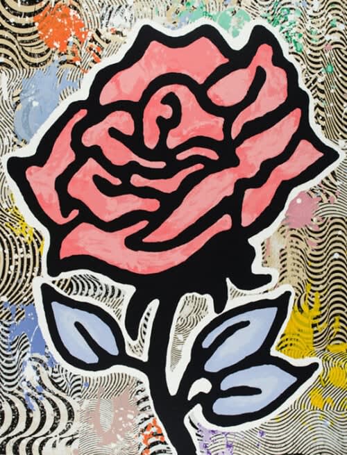 Donald Baechler, Rose (Red), 2015