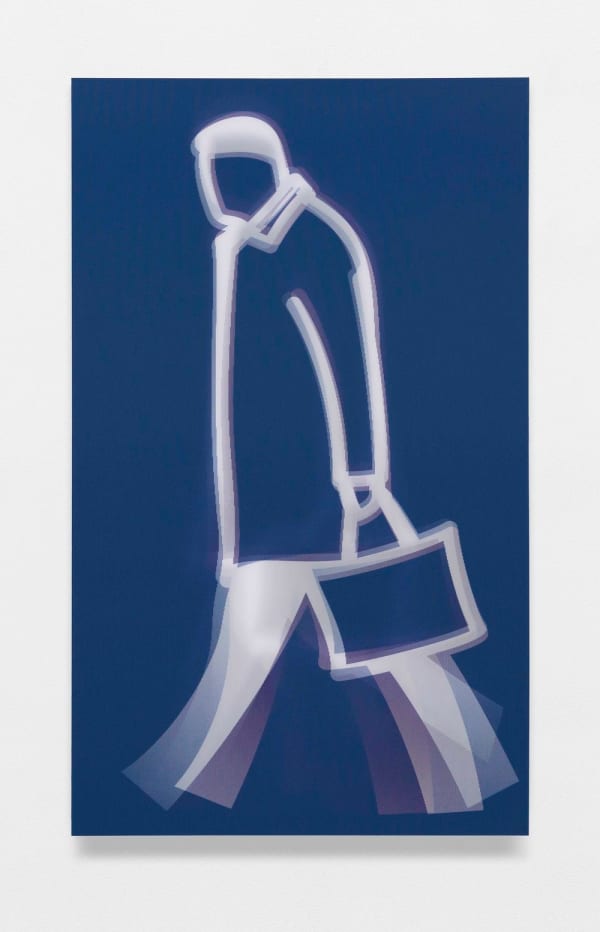 Julian Opie, Old Street Walkers (Leather Bag), 2022