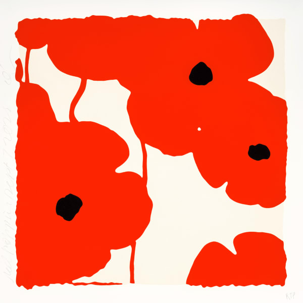Donald Sultan, Red Poppies, Sept 7, 2022, 2022