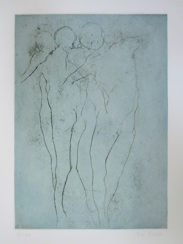 Eric Dalbis, Untitled (3 Figures, Blue)