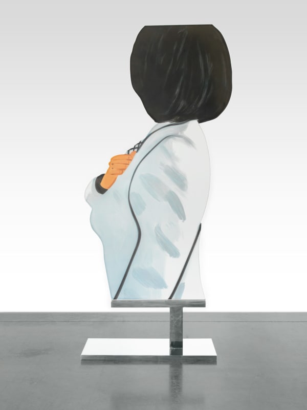 Alex Katz, Vivien in White Coat, 2021