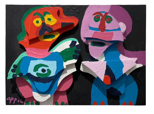 Karel Appel, Couple in Wood, 1975