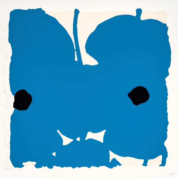 Donald Sultan, Blue Poppies, Sept 7, 2022, 2022