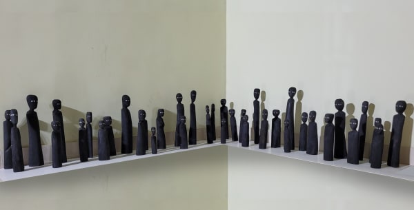 Loknath Sinha Nazrein Painted wood 12 x 91 x 7 inches (31 x 231 x 18 cms)