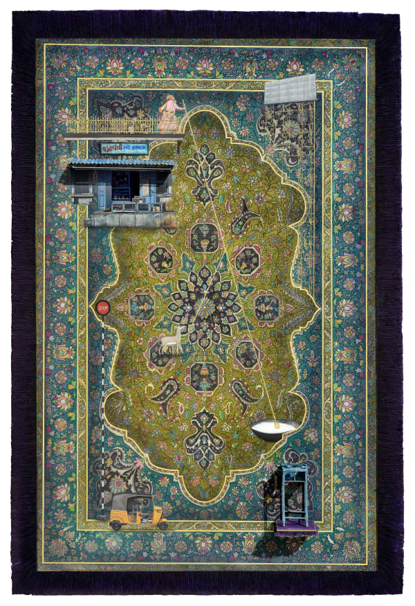 Ajay Dhapa Navivasi (New fragrance) - 115 Mixed media on canvas 72 x 48 inches (183 x 123 cms)