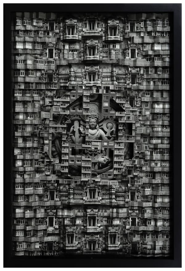 Himanshu Joshi Echoes of Time - 2 Mixed media with LED light 37.5 x 26 inches (95 x 66 cms)