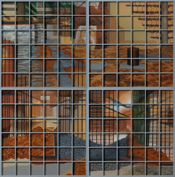 Joydeep Acharjee Untied Acrylic on canvas borad 48 x 48 inches - 24 x 24 inches each (122 x 122 inches - 61 x 61 inches each)