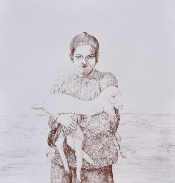 Raju Patel Portrait of Life - 1 Pencil on paper 12.5 x 12 inches (32 x 31 cms)