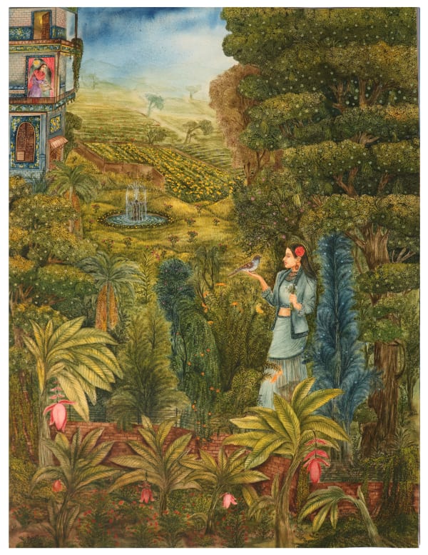 Pradnya Khandgonkar Little Bird Watercolour and ink on paper 29.5 x 22.5 inches (75 x 57 cms)