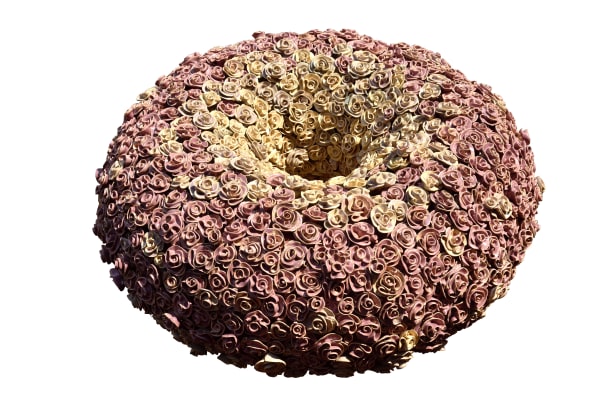 Saiyukta Chauhan Garden of countless flowers Ceramic 32 x 32 x 12 inches (81 x 81 x 30 cms)