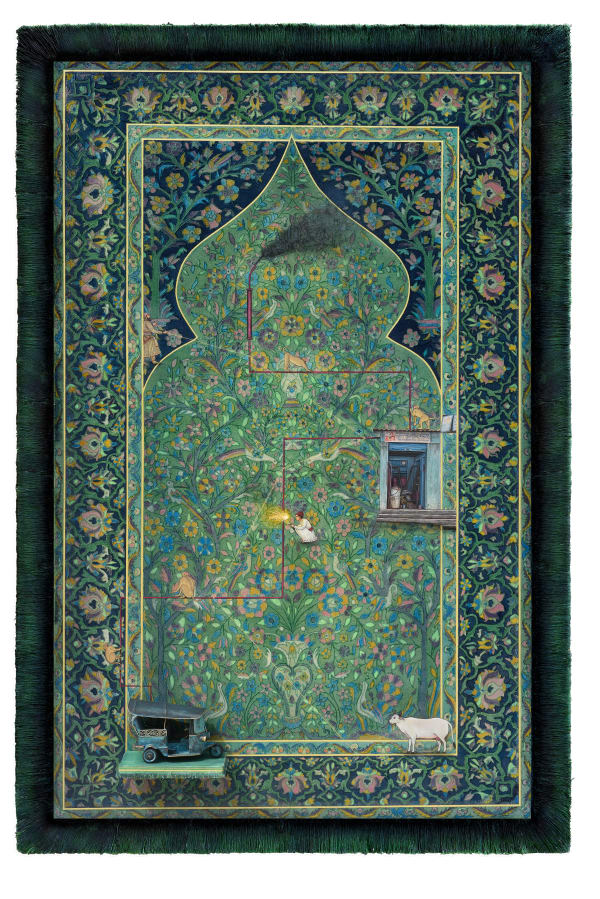 Ajay Dhapa Navivasi (New fragrance) - 104 Mixed media on canvas 72 x 48 inches (183 x 123 cms)