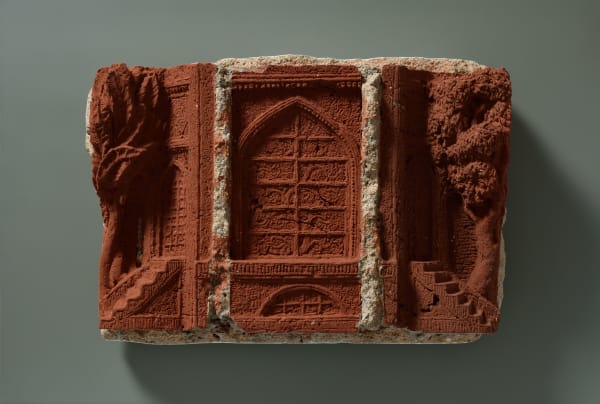 Girjesh Kumar Singh The doors which open to let you leave… Brick and mortar from demolished construction 56 x 38 x 13 cms (22 x 15 x 5 inches)