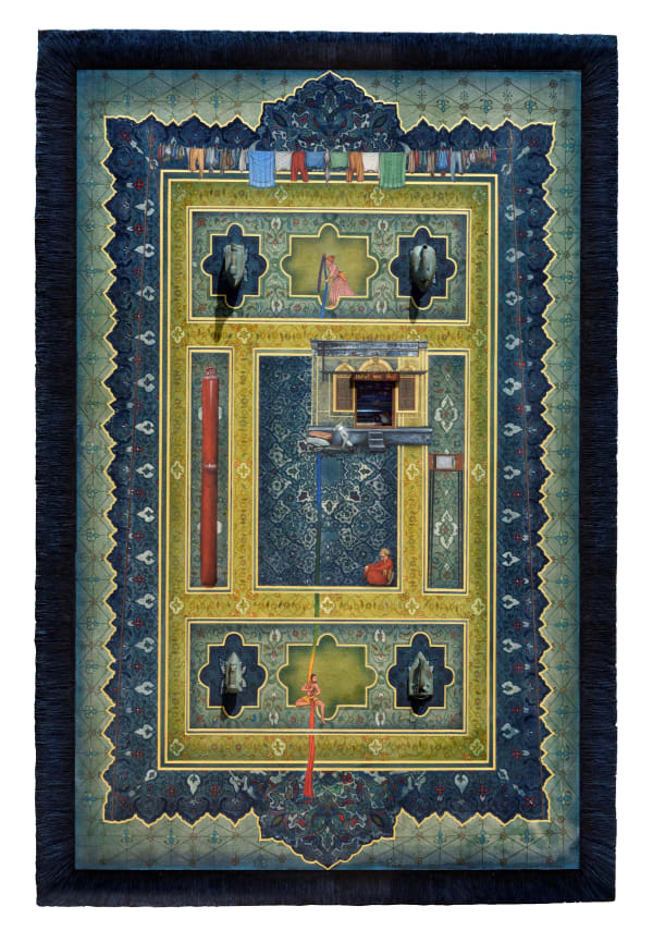 Ajay Dhapa Navivasi (New fragrance) - 108 Mixed media on canvas 72 x 48 inches (183 x 123 cms)