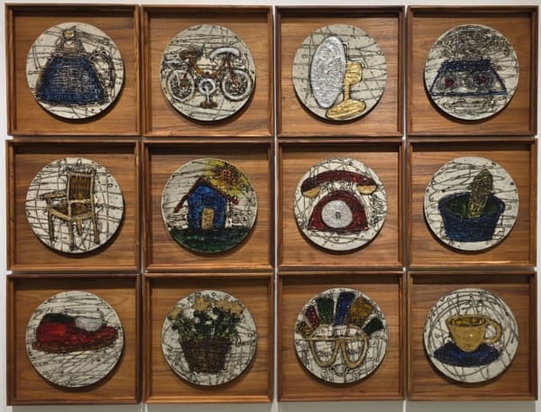 Nagesh Gadekar Value of Old Diary - 1 - set of 12 Mixed medium 16 x 16 inches (41 x 41 cms)