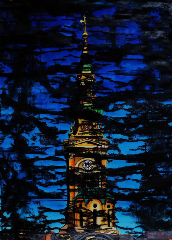 M Pavan Kumar Memory - IV Watercolour and ink on paper 40 x 26 inches (102 x 66 cms)