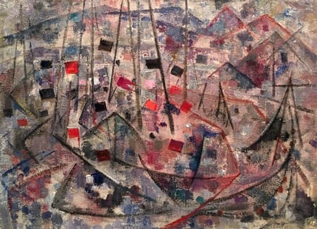Doris Jean McCarthy, Fleet at Barachois, 1959