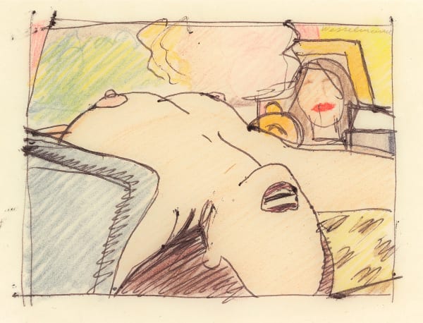 Tom Wesselmann, Drawing for Long Delayed Nude, 1973-1975