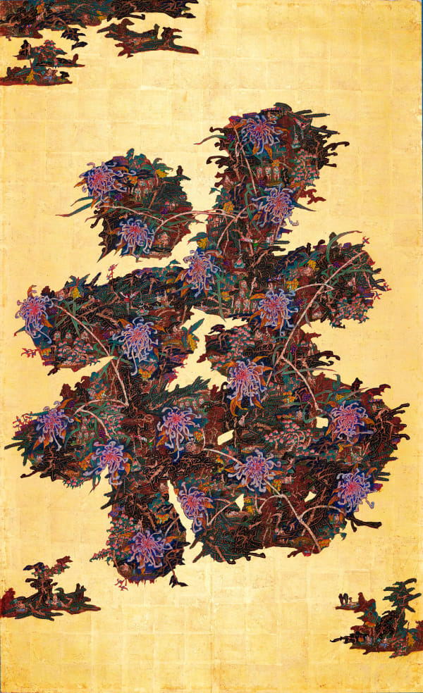 曾霆羽 Ting Yu Tseng, 三仙島（字島－福）Three Immortals Island (Inscribed with ‘Fortune’), 2024