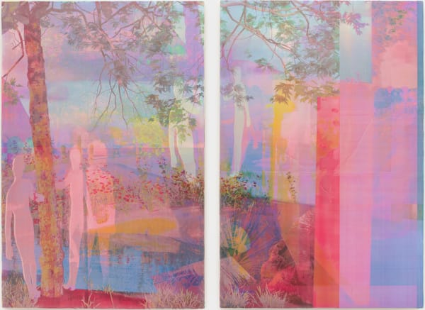 Zoe Walsh, Stained with moonlight (diptych), 2022