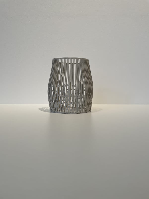 Lauren Nauman, Lines, medium sage with dots, 2016