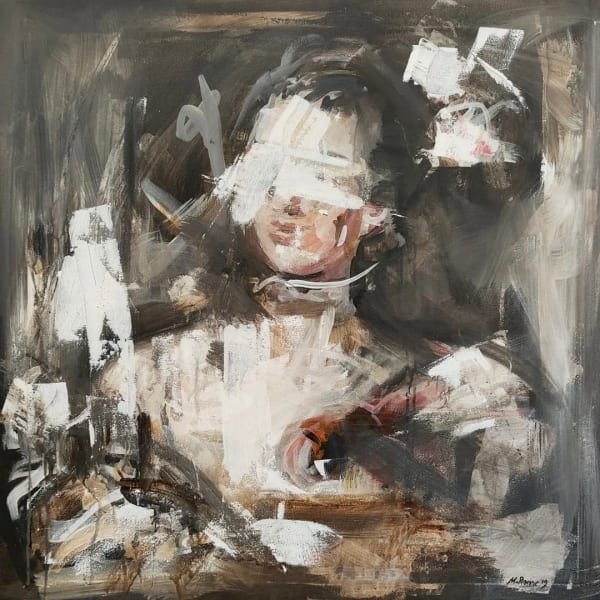 Mandy Racine, Girl with parrot, 2019