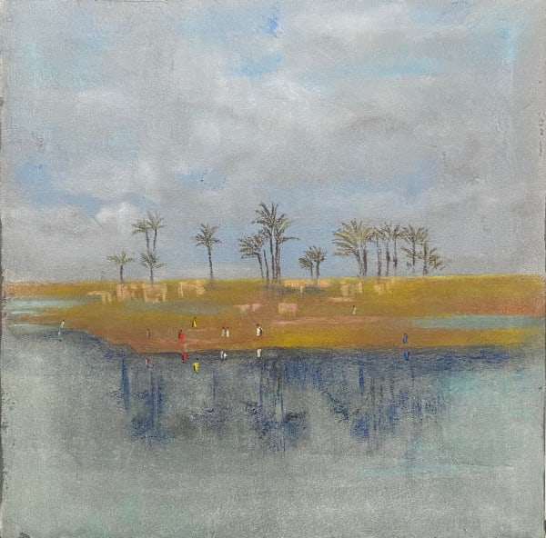 Katherine Bakhoum Bord du Nil, 2025 pastel on canvas 65 x 65cm signed & dated