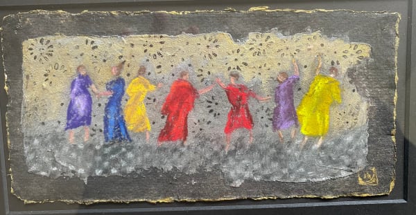 Katherine Bakhoum Série Noire Bonzes, 2025 pastel on paper 14.5 x 25cm signed & dated