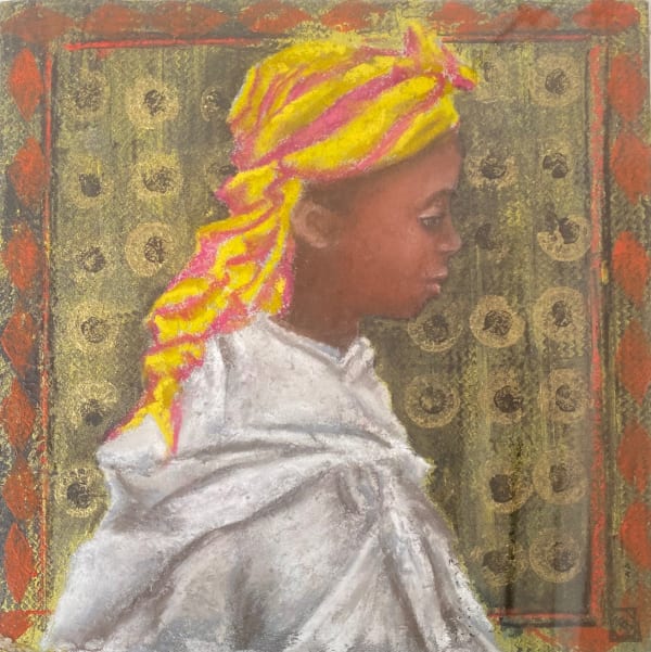 Katherine Bakhoum Petite Fille, 2025 pastel on paper 26 x 26cm signed & dated