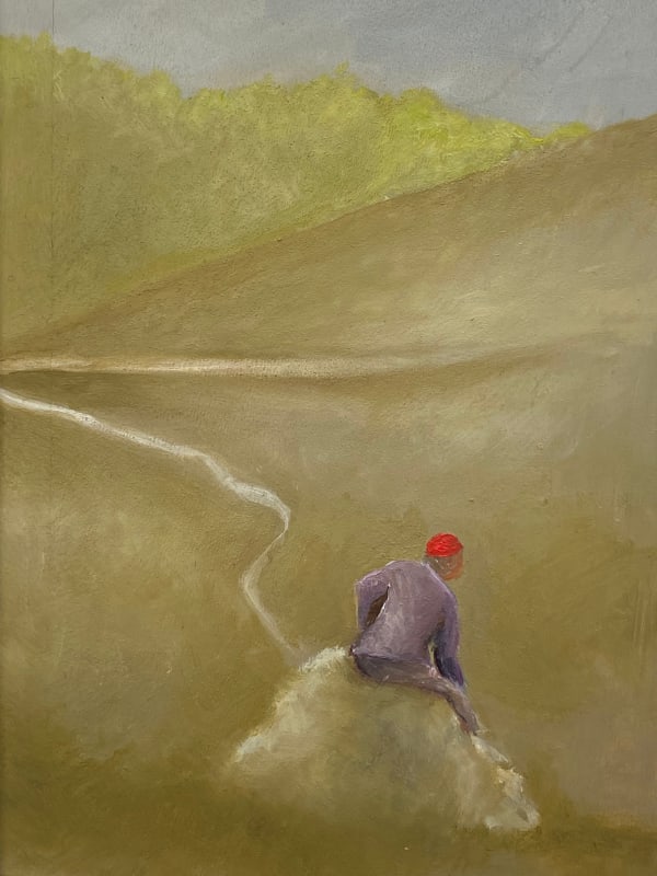 Katherine Bakhoum Rêverie, 2025 oil on wood 21 x 15cm signed & dated