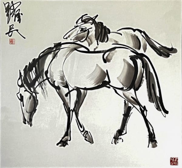 Twin Steeds Series XIX: Morning Glow, 2024
