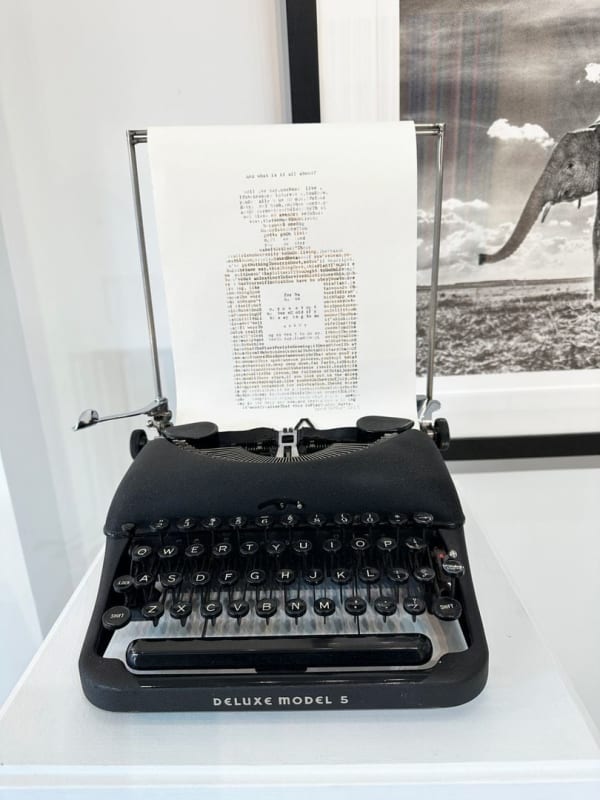 David Hollier, Chanel No. 5 (Text: 'What's it all about?'. Quote by Alan Watts), 2023