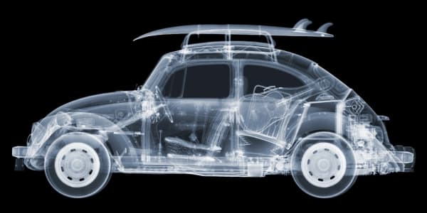 Nick Veasey, 1971 California Driverless Bug (non-skeleton), 2015