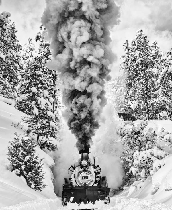David Yarrow, Parts Unknown II (black and white), 2023