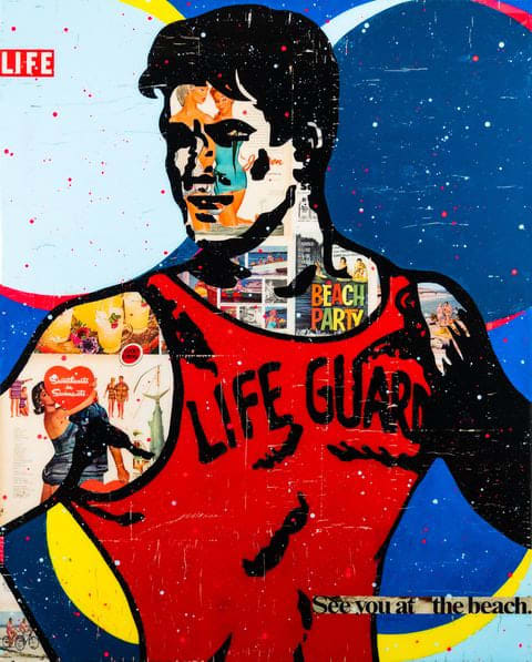 John Joseph Hanright, Beach, Blanket, Lifeguard!, 2021