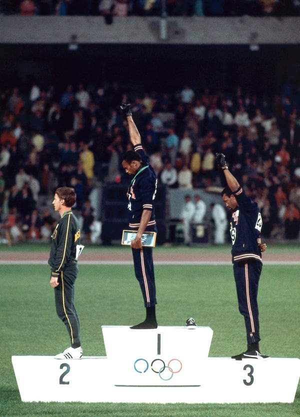 Neil Leifer, Tommie Smith and John Carlos, 1968 Summer Olympics (Black Power Salute), 1968